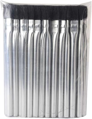 Big Horn 13022 12 Inch Width Flexible Natural Hair Bristle TinMetal Tubular Ferrule Handle AcidFlux Brushes - Qty - 36