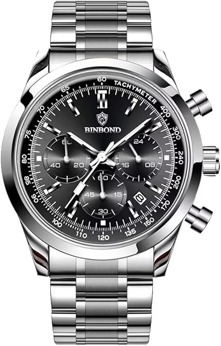Watch for Men Quartz Men's Watches Luxury Luminous Waterproof Chronograph Wristwatch Calendar Stainless Steel Clock
