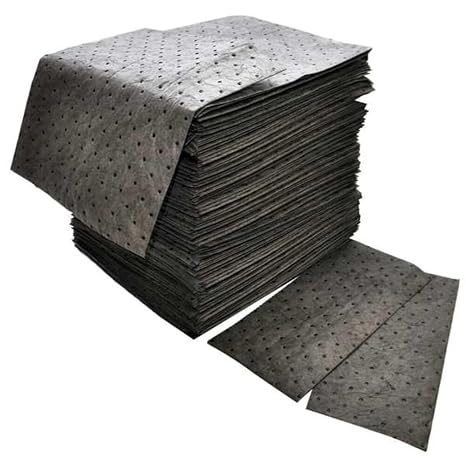 Spilfyter GFF-75 Gray Universal Premium Sorbent Double Weight Absorbent Pad, 18" Length x 16" Width, Case of 100