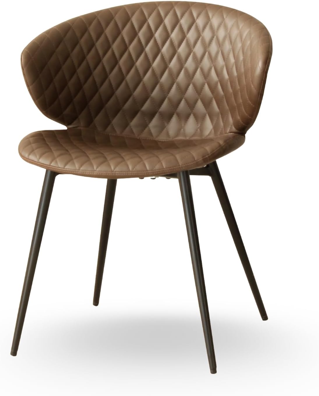 Dining Chair, Half Arm Chair, Armrest, Stylish Design Chair, Single Item, 1 Chair Matte, Leather-like Texture, Aging Treatment, Synthetic Leather, PU Leather, Gently Wraps Your Body, Swan-shaped