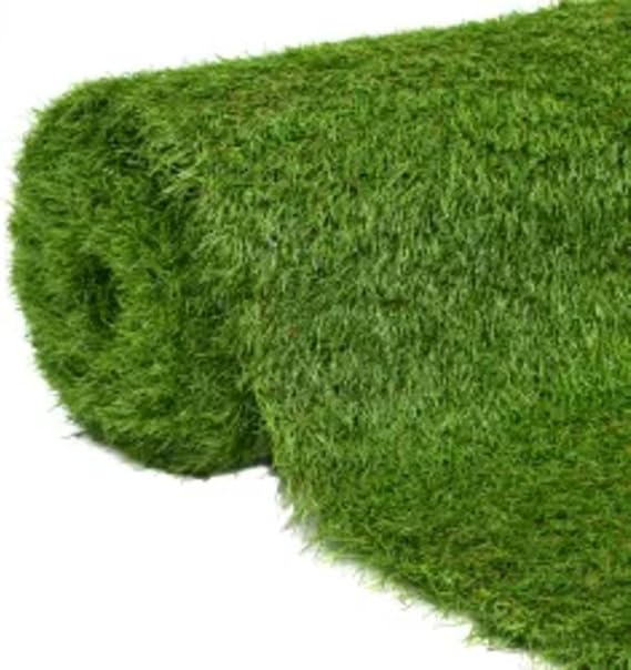 Artificial Grass Turf Outdoor Rug for Dogs, Green Lawn Mat for Balcony, Dog Potty Training Pad, Fake Grass Roll, 3.3 x 49.2 ft, Pet-Friendly, Green, Patch