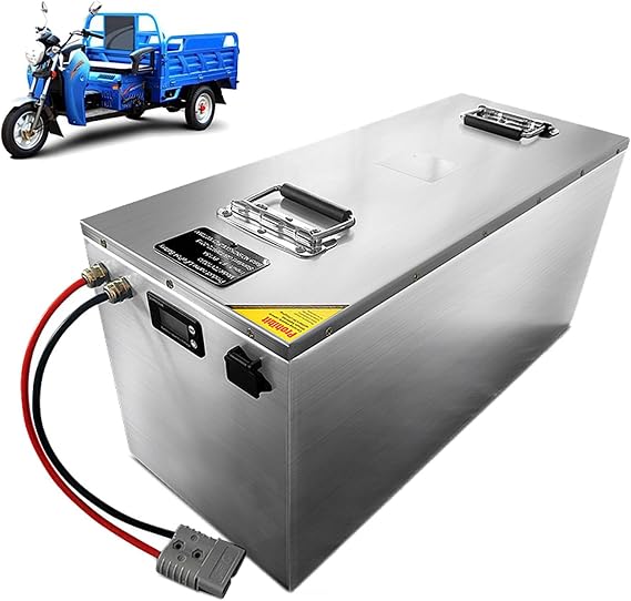 Tricycle Batteries 60V 72V 48V Lithium Iron Phosphate Battery 30Ah 50Ah 70Ah 100Ah Deep Cycle Batteries with Power Display Screen for Motorcycle/Golf Cart