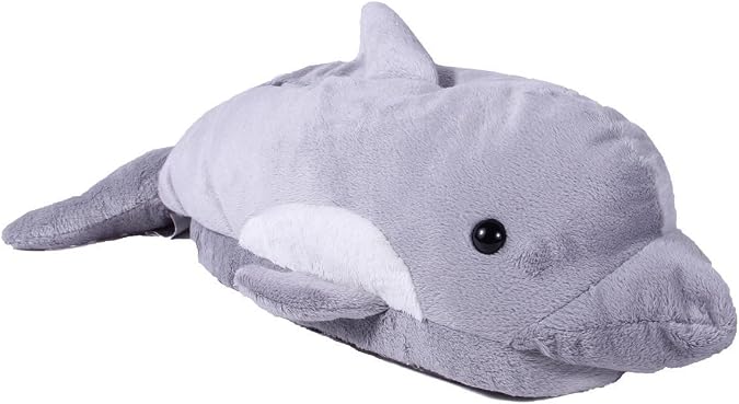 Happy Feet Slippers Dolphin Animal Slippers for Adults and Kids, Cozy and Comfortable, As Seen on Shark Tank (X-Small)