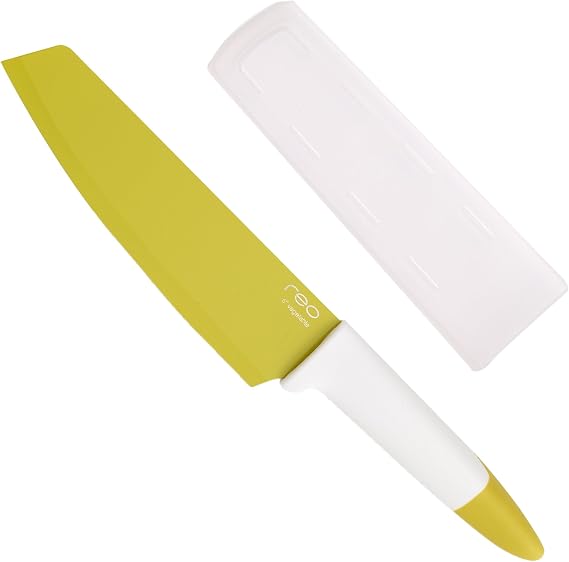 Reo Vegetable Knife with Blade Cover, 6-Inch, Green
