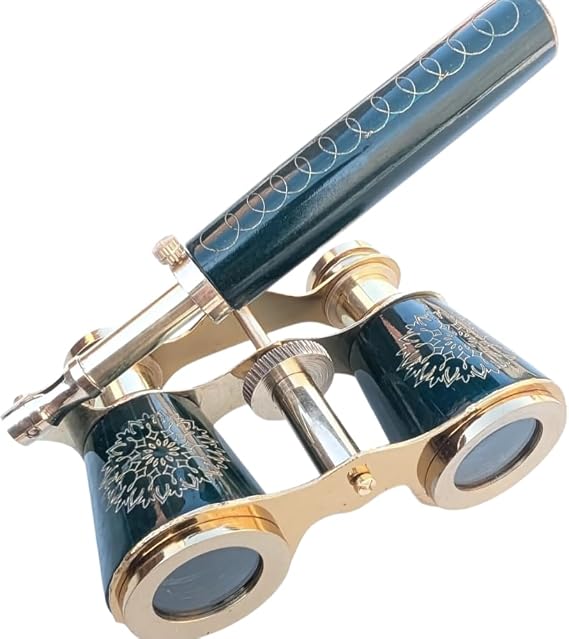 Opera Glasses Binoculars, Brass Binoculars, Vintage Style Opera Glasses Binocular with 3X Magnification and Crystal Clear Optics for Adults, Kids,Womens, Lover Parents and Friends in Musical Concert