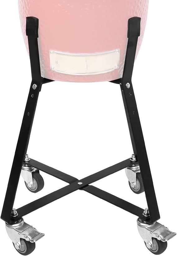 Rolling Cart for Kamado Joe Junior Accessories,Replacement for Kamado Joe Rolling Nest with Heavy Duty Locking Caster Wheels Powder Coated Steel Rolling Outdoor Cart for Kamado Joe Junior Grill Stand