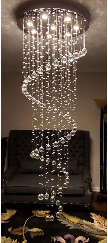 Chandelier Modern Crystal Raindrop Chandelier Lighting Flush Mount LED Ceiling Light Fixture Pendant Lamp for Dining Room Bathroom Bedroom Livingroom (Crystal chandeliers6)