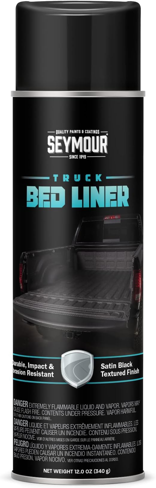Seymour 20-41 Truck Bed Liner Coating Spray, Textured Black, 15 oz