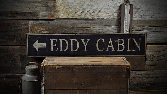 Custom Cabin Directional Arrow Wooden Sign - 11.25 x 60 Inches
