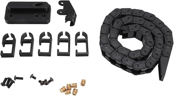 ciciglow 3D Printer Drag Chain 16.9in, for Bamboo P1P Wire Carrier Cable Low Noise Easy to Install, with Accessories, Screws and Nuts