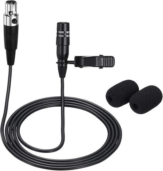 sourcing map Lavalier Lapel Microphone, Mini XLR 3 Pin TA3F Plug
