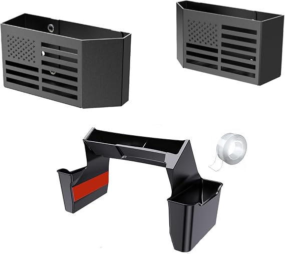 Gear Shift Center Console Organizer Bundle with Metal Gear Shift Storage Tray for Jeep Wrangler Accessories and Jeep Gladiator JL JLU 2024 2023 2022-2018 Rubicon Sahara 4xe Storage Box Tray,Star Logo