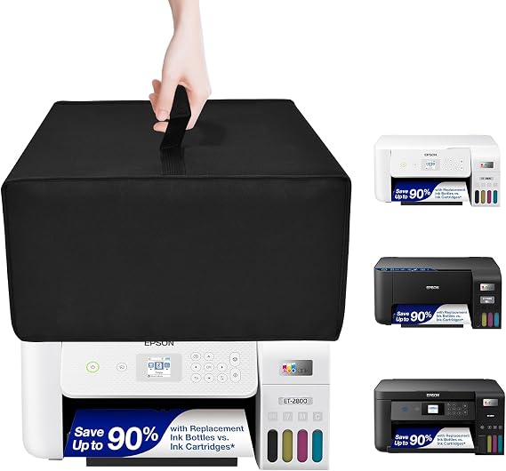 Printer Cover for Epson EcoTank ET-2800/ET-2400 Printer,Black