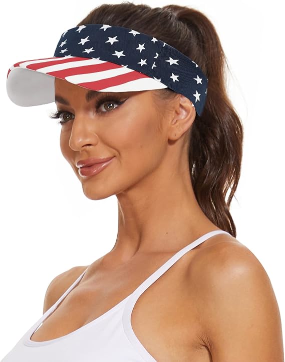 Zando 3.2" Structured Brim Visor Hats for Women, UPF 50+, Golf/Tennis