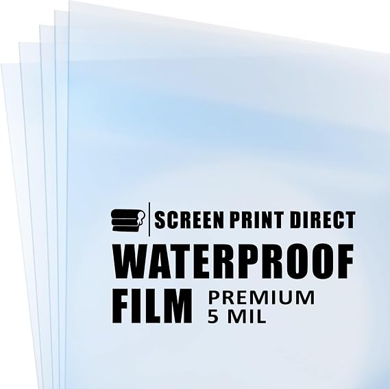 Screen Print Direct Waterproof Inkjet Film Sheets (11" x 17" - 100 Sheets) - Transparency Film for Silk Screen Printing, Inkjet Film Sheets for Screen Printers - Screen Printing Supplies