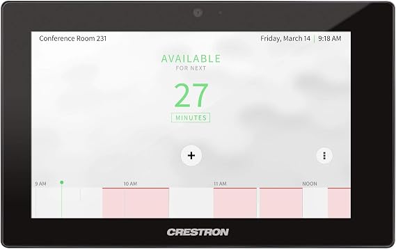 Crestron 7 Room Scheduling Touch Screen, Black Smooth