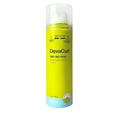 DevaCurl Dry No-Poo Moisturizing Dry Shampoo | Non-Drying Formula | Invisible Finish | For All Curly Hair Types