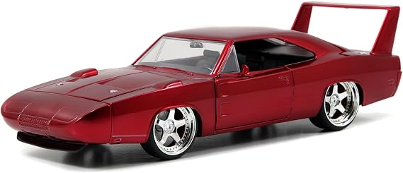 Jada Toys Fast & Furious Dom's Dodge Charger Daytona DIE-CAST Car, 1: 24 Scale Red (97060)