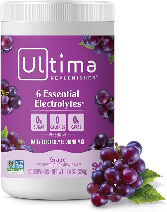 Ultima Replenisher Daily Electrolyte Powder Drink Mix, 90-Serving Canister