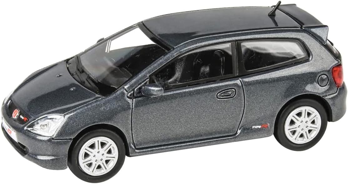 2001 Civic Type R EP3 Cosmic Gray Metallic 164 Diecast Model Car by Paragon Models PA-55344