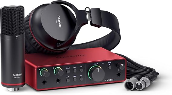 Focusrite Scarlett 2i2 Studio 4th Gen USB-C Audio Interface Bundle