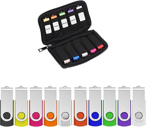 ABLAZE 10 Pack 4GB USB 2.0 Flash Drive + USB Storage Case