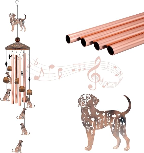 Labrador Wind Chimes for Outside,35" Labrador Windchimes Gifts