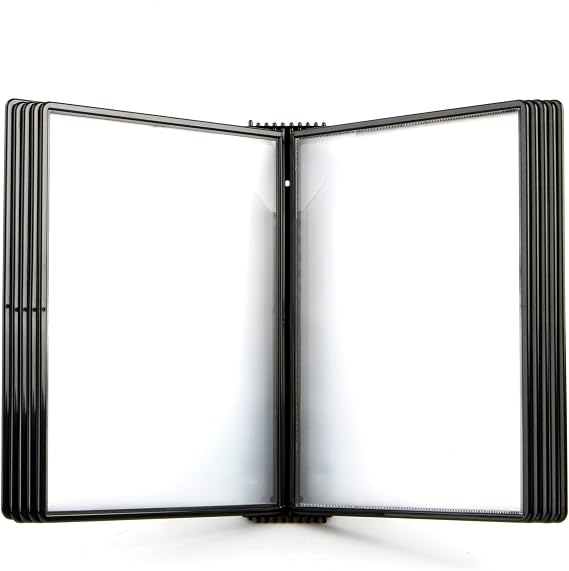 Tarifold Wall Mount Reference System, 10 Pockets, Easy-Load Design, Black