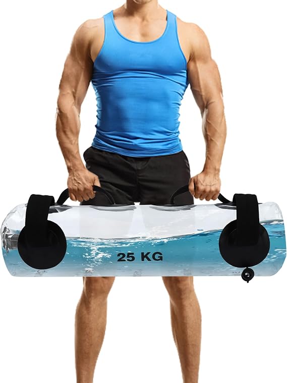 Filled Hydro Core Training Bag, Water Weight Aqua Bag, Exercise Sandbag Alternative Power Water Weight Bag with Extra Handle and Clear Marks Water Filling for Gyms, Homes, Sports Halls