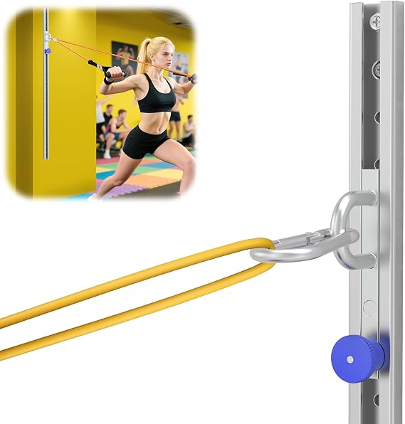 Resistance Bands Wall Anchor Exercise Equipment Platform Base (Length 40"), Adjustable Wall-Mounted Anchor Multi-Purpose Fitness System for Complete Full Body Strength Training