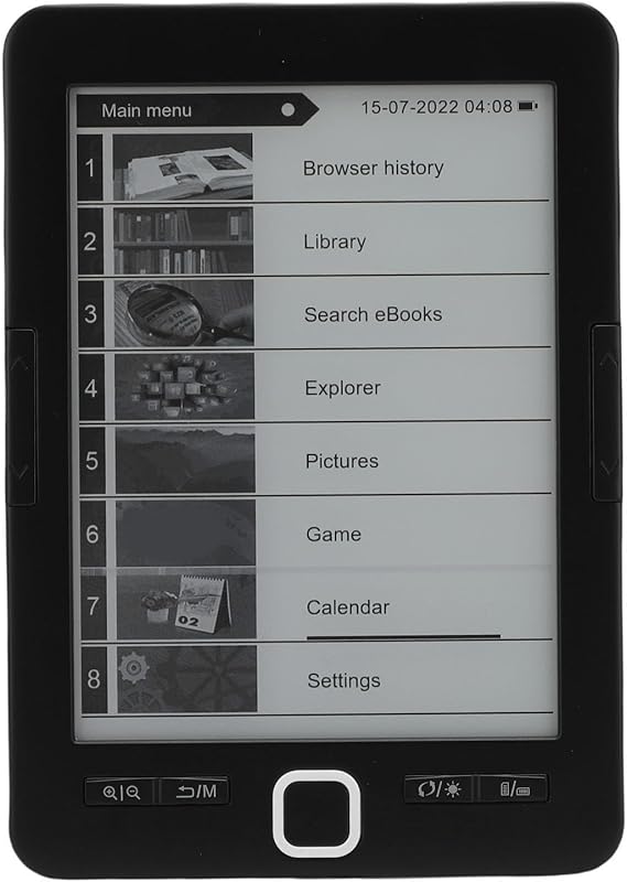 VBESTLIFE eBook Reader, 6 Inch E Paper Screen Eye Friendly E Reader, 128MB RAM 8GB ROM, 1024x758 Resolution