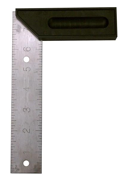 Johnson Level & Tool 450 Try & Mitre Square Structo-Cast Handle, 8", Silver, 1 Square