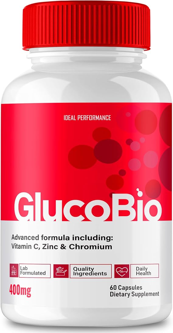 GlucoBio Capsules, Official GlucoBio Support Supplement Pills - Maximum Strength Ingredients, GlucoBio Health & Wellness Capsules, Gluco Bio Capsules Reviews (60 Capsules)