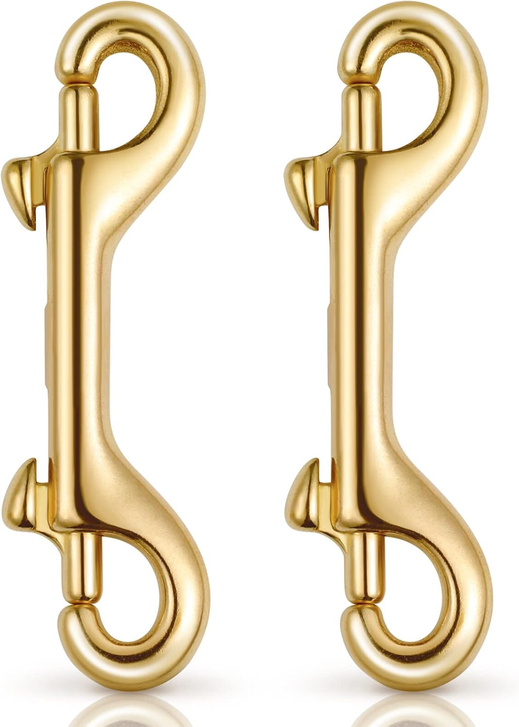 2 Pack Scuba Diving Double Ended Brass Trigger Clips Snap Hook for Bag Key Keychain Luggage Strap 90mm