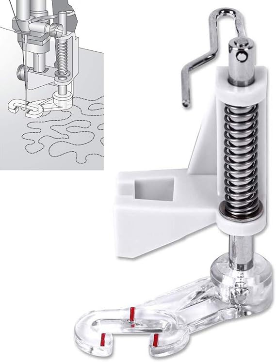 CKPSMS Brand - 1PCS #820988096 Open Toe Free Motion Presser Foot FIT for PFAFF Sewing Machines (Open Toe Free Motion Foot)