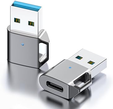 USB to USB C Adapter USB 3.1 A to C Adapter Fast Transfer, Zinc Alloy USB to USB C Adapter for MacBook, Ipad, Desktop, Laptops, Projector, Chargers
