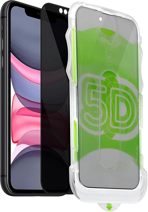 MADNOVA Apple iPhone 11/XR Compatible Ghost Screen Alignment with Apparatus and Dust-Free Under Glass When Installing Extra Strong Screen Protector Glass Against Impact