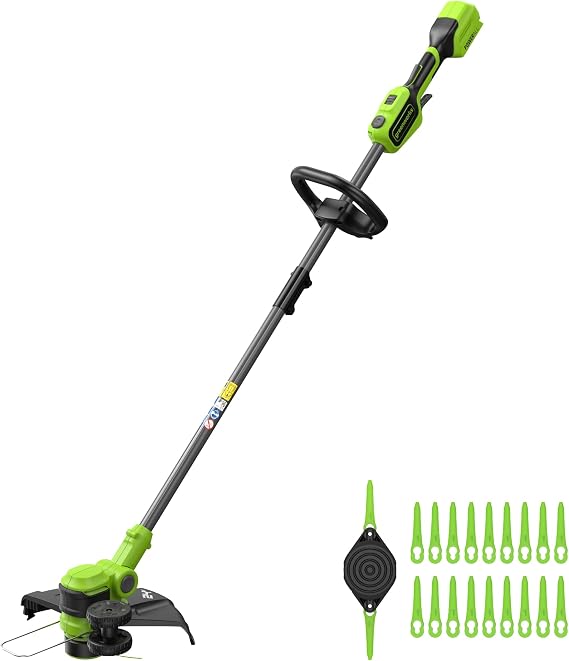 Greenworks 24V 13 Brushless Cordless String TrimmerEdger Includes 20 Blades, Battery and Charger Not Included