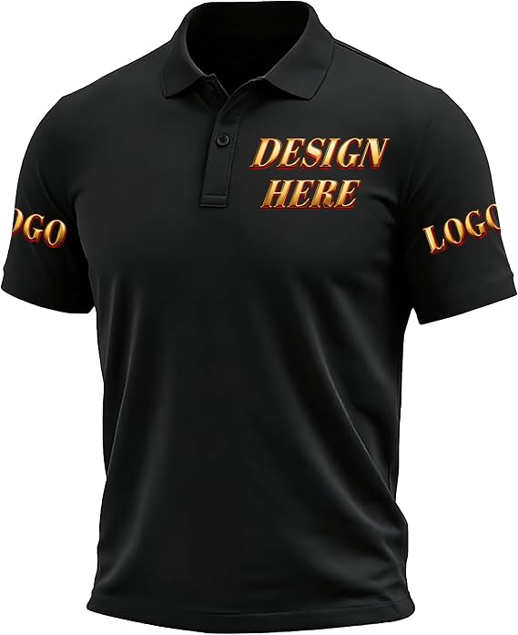 Custom Polo Shirts for Men, Personalized with Your Logo Embroidered or Printed, Short Sleeve Golf Shirt for BusinessSport
