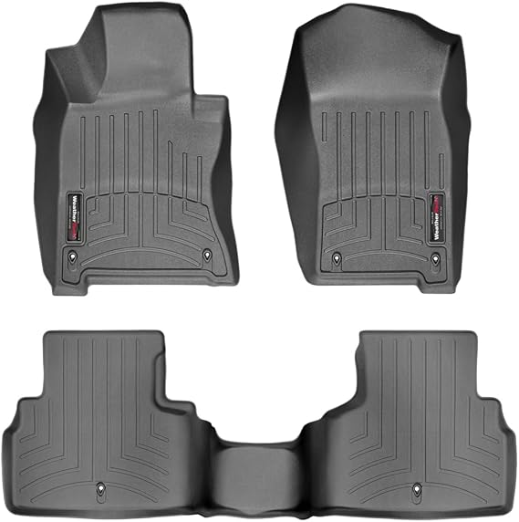 WeatherTech Custom Fit FloorLiners for Infiniti Q50, Q60, 1st & 2nd Row (44586-1-2), Black