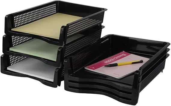 Ggbin 6-Tier Stackable A4 Paper Size Organizer Basket Tray for Desktop