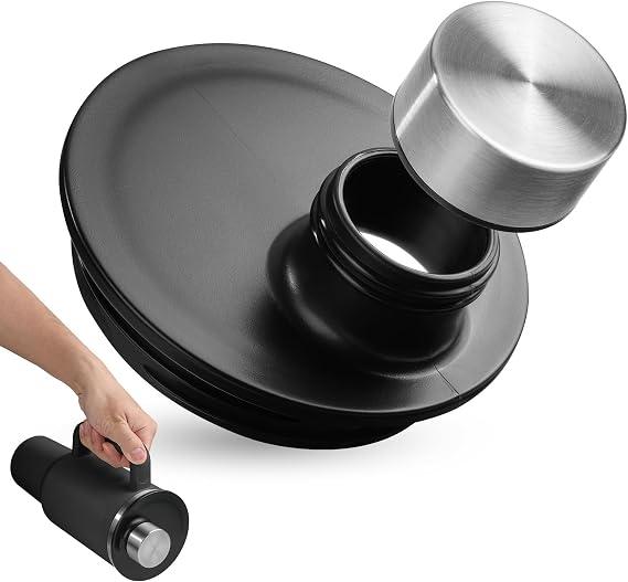 Xxerciz 40 oz Leak Proof Lid for Stanley H2.0 Quencher, Tumbler Lid Replacement Cover for Stanley Cup Accessories, No Spill Proof Splash Resistant Cup Lids Accessories (Black)