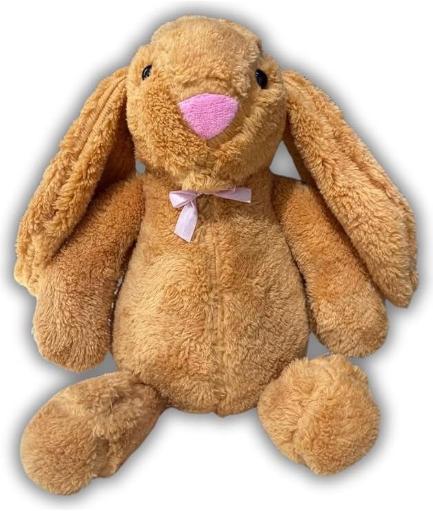 Uyku Arkadaşım PAPYONLU Uzun Kulak Bunny Peluş Tavşan 65 cm Kahverengi