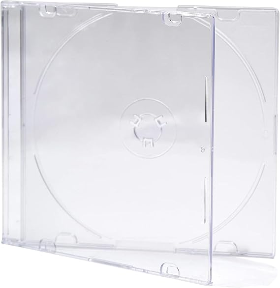 CD/DVD Slimline Jewel 5.2 mm Cases for 1 Disc with Transparent Tray (Pack of 50) Brands Dragon Trading®