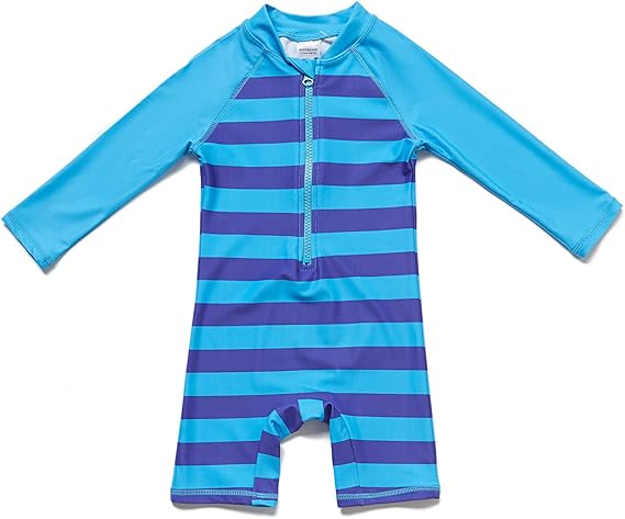 BONVERANO TM Infant Boy's UPF 50+ Sun Protection L/S One Piece Zip Sun Suit...