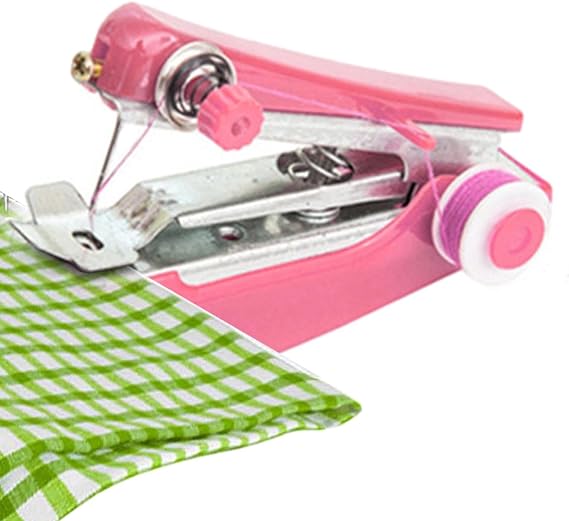 Mini Portable Sewing Machine Convenient All Purpose Handheld Manual Device | Mini Sewing Machine Portable Stitching Tool for Clothing, Silk, Curtains