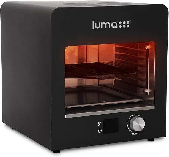 Luma by Newair Electric Grill for Steaks | 1450F Infrared Indoor Smoker with Cool-Touch Exterior | Portable Countertop BBQ Grill for Kitchen or Patio