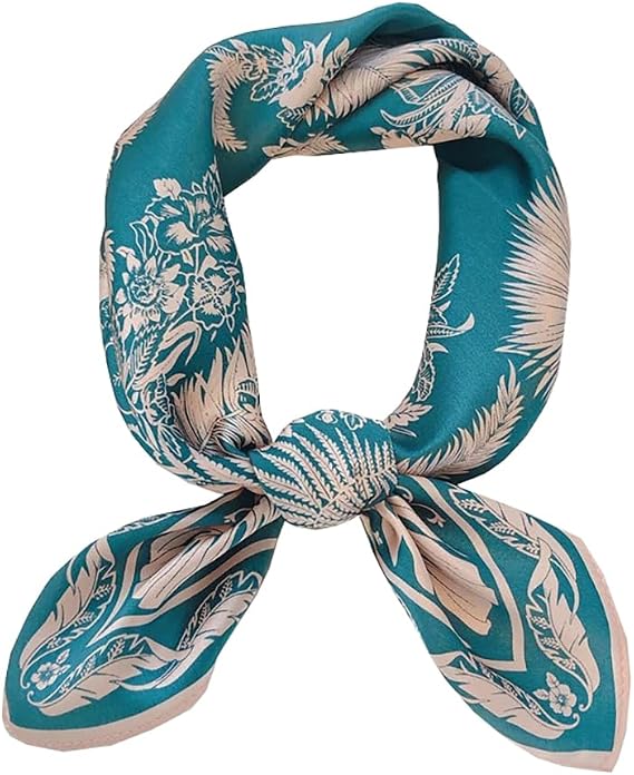 ANDANTINO 100% Mulberry Silk Scarf -21 Square Neckerchief with Gift Packed