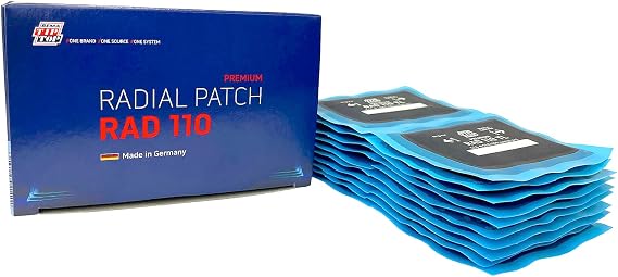 Rema Tip Top RAD110 Radial Tire Patches 2 x 2-3/4 Self-Vulcanizing Flat Tire Universal Repair Patches 20 Count