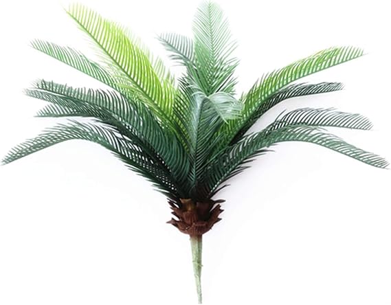 19" Artificial Palm Leaves Tropical Greenery,Thanksgiving Table Decorations,Table top Christmas Decorations ,Birthday Party Decorations Supplies Decor -Green 15 Leaves